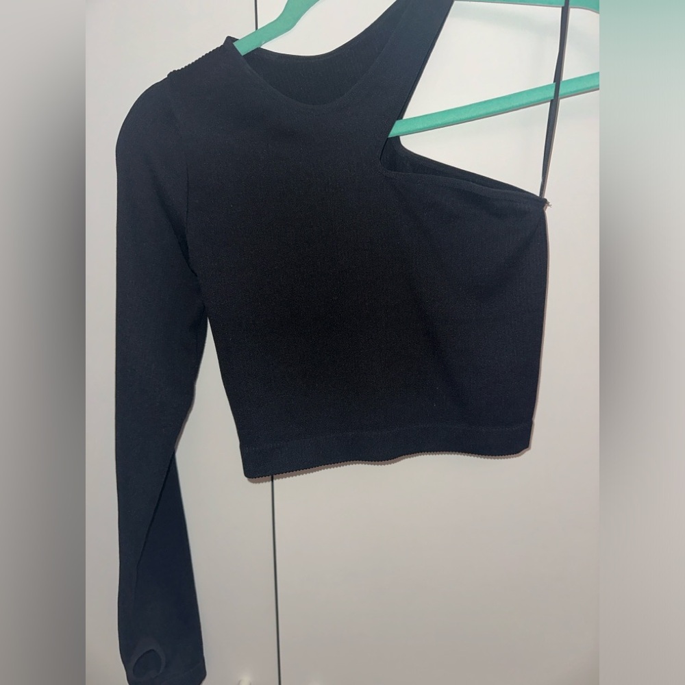 Rita Ora x Primark One Shoulder Rib-Knit Crop Top w/thumb hole